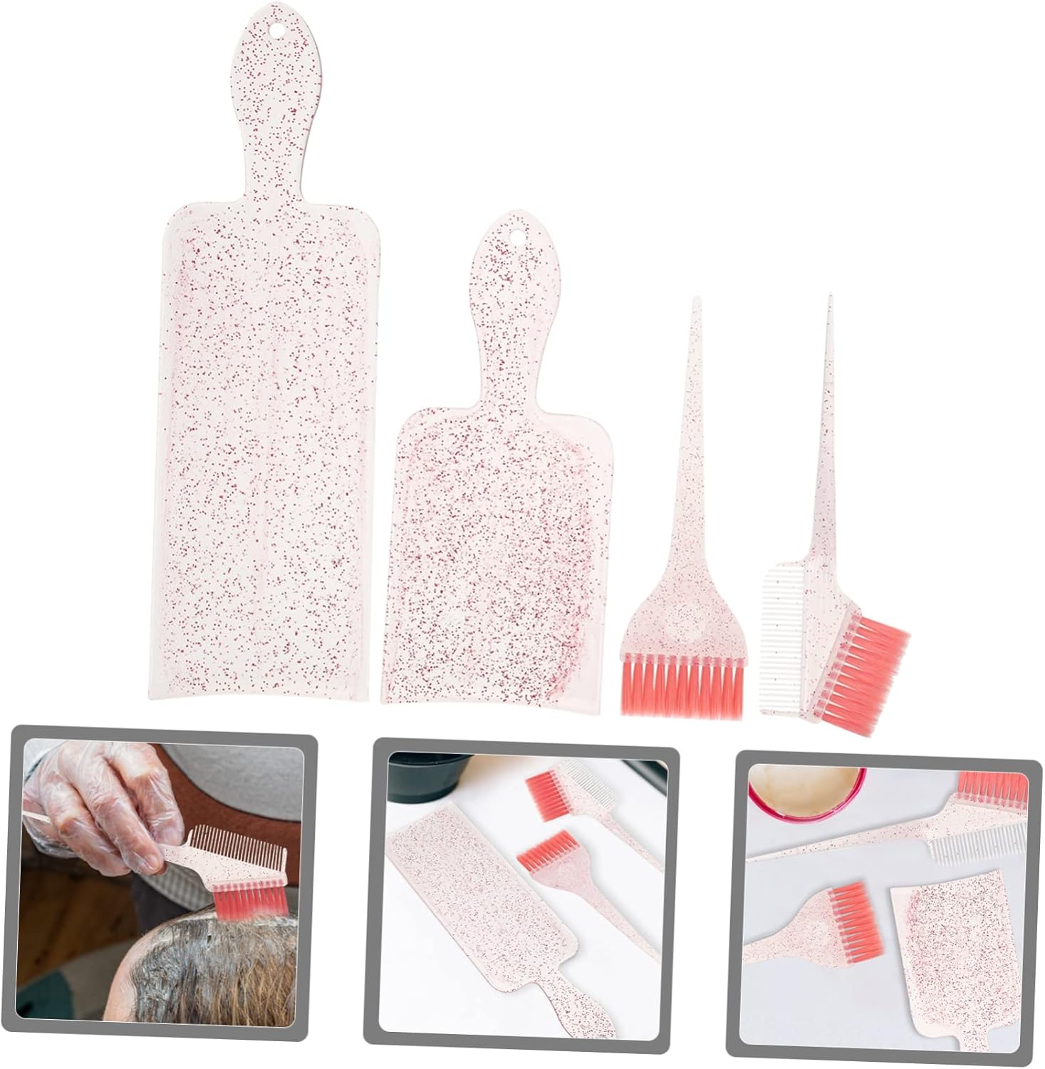 Hair Dye Bowls ，Hair Mixing Bowl ，Highlighting Kit Board Brush Comb Diy Coloring Tools for Professional Home Styling