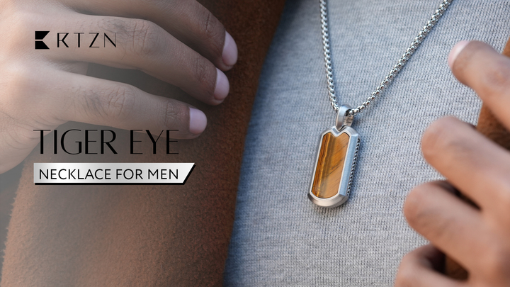 Amazon.com: RTZN® Tiger Eye Necklace for Men – Premium Artisan