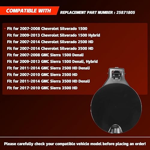 Miniatura 2 de Tapa de llenado de combustible Tapa del depósito de combustible para Chevrolet Silverado 2007-2014 GMC Sierra 2500 3500 Reemplazo de puerta de