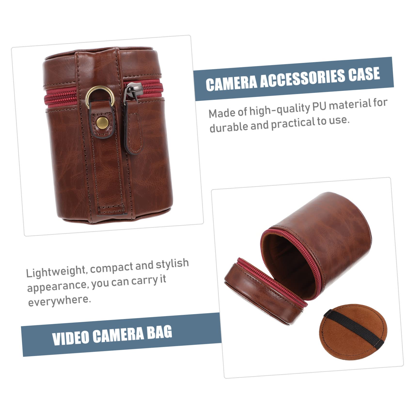 Hemobllo Estuche para Lentes de Cámara de 3 Piezas Bolsa de Transporte para Lentes Y Cámaras Bolsa Resistente para Almacenamiento de Lentes de Cámara para Un Transporte Seguro.