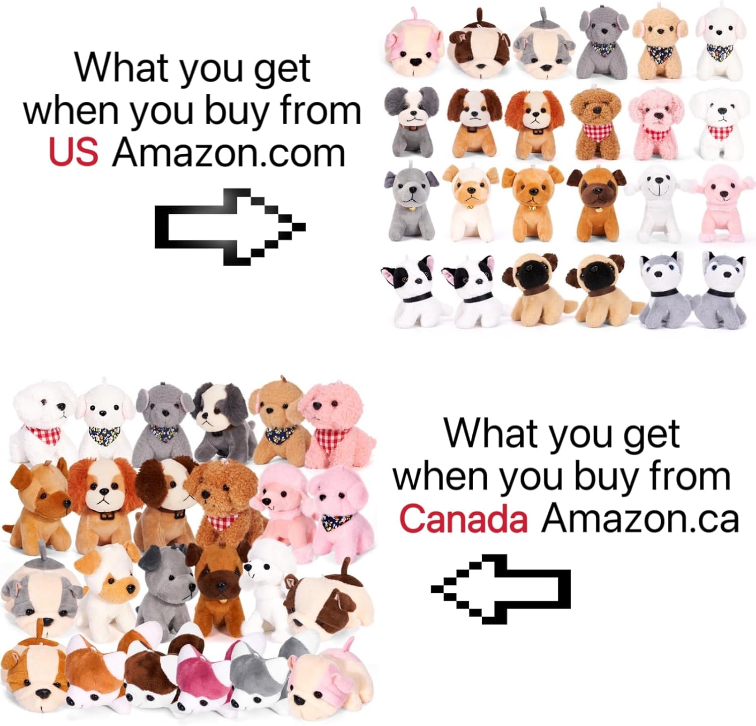 Niceup 24PCS Adopt a Puppy Party Favors Kids Mini Plush Dog Non-candy Easter Basket Stuffers Bulk Stuffed Animals Dog Paw Adoption Pet Doll Toys Birthday Party Goodie Bag Fillers Classroom Reward Gift