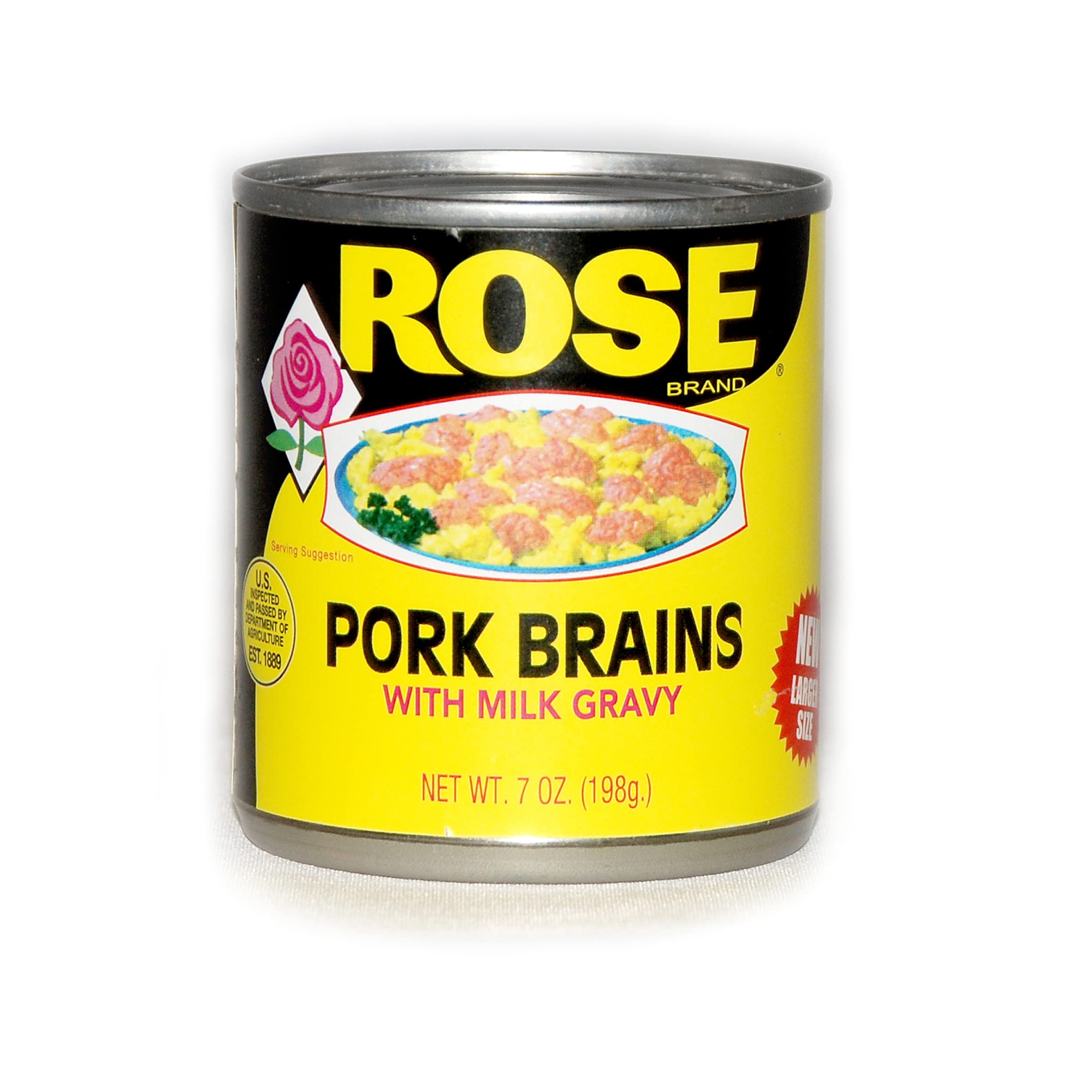 Rose Pork Brains, 7 oz. (189g) Pack of 6 Bundled with a JFS Recipe Card