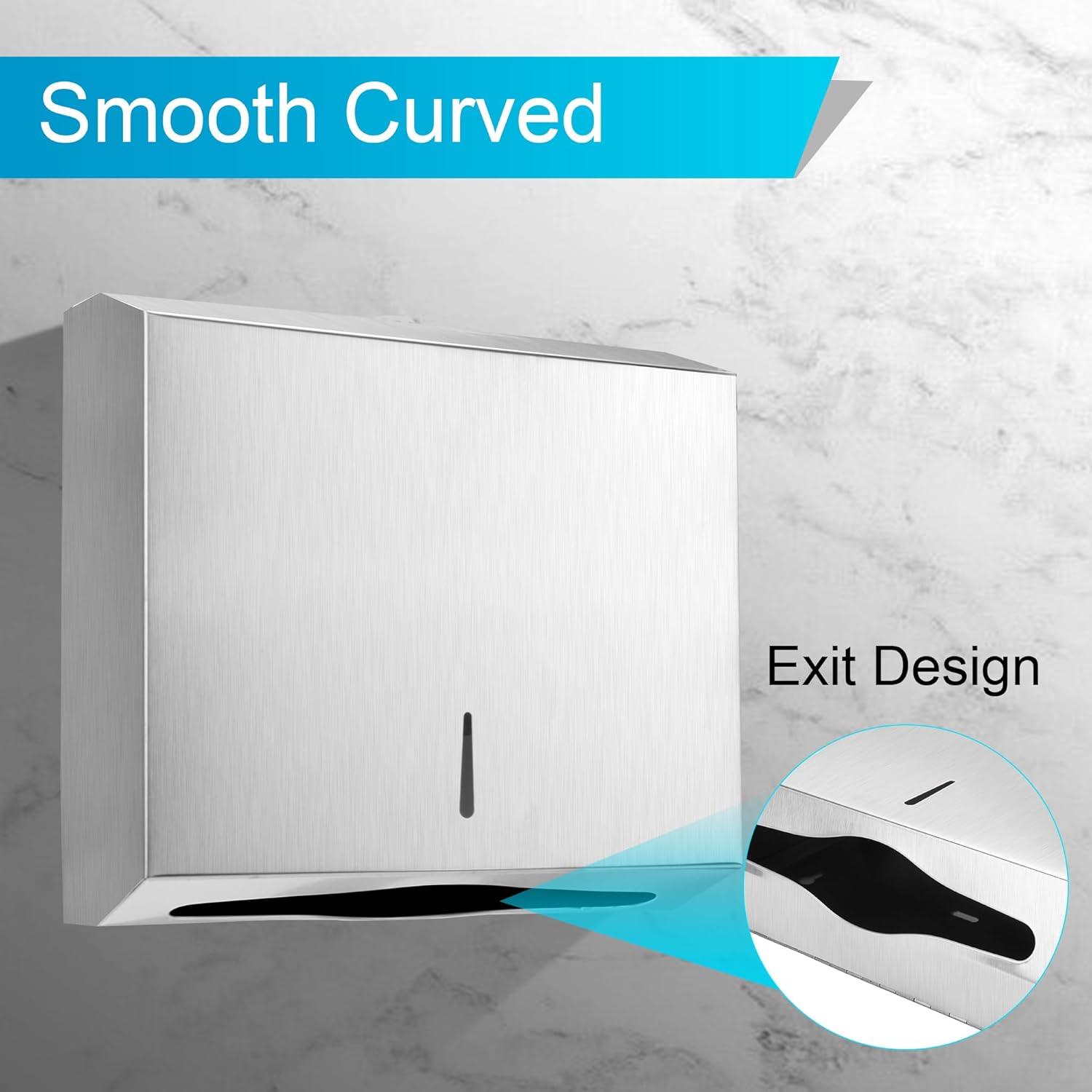 Paper Towel Dispenser Wall Mount Commercial, C Fold Multifold Hand Paper Towel Dispenser, Stainless Steel Tissue Holder