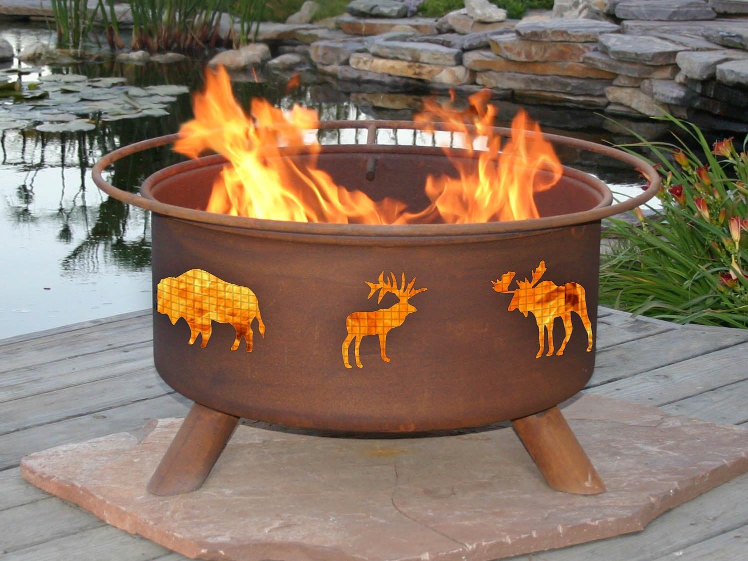 Patina Products F106, 30 Inch Wildlife Fire Pit