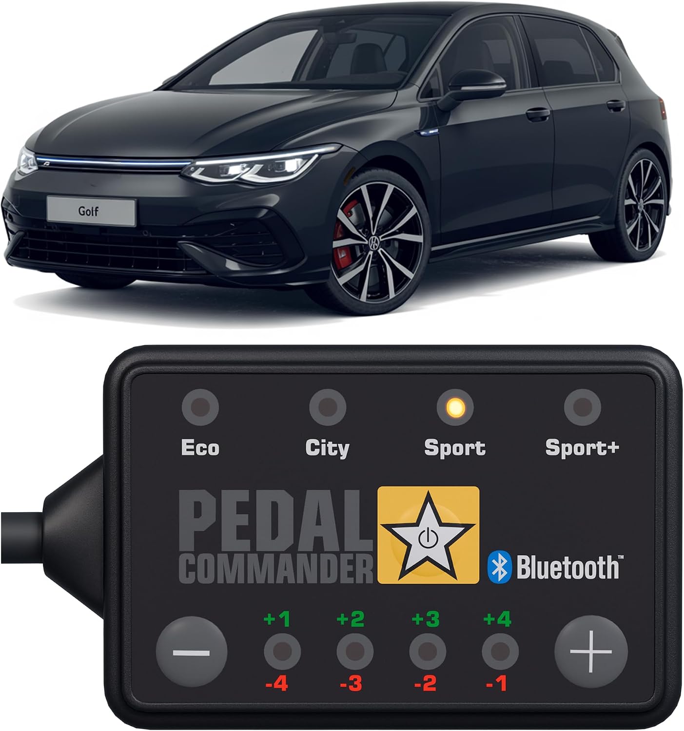 PEDAL COMMANDER for Volkswagen Golf R 2015-2024 Throttle Response Controller - Anti-Theft, 4 Driving Modes, App Control, Throttle Controller Performance Upgrade, Golf R Accessories