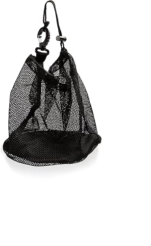 Tandem Sport Bolsa individual de malla de voleibol - Soporte de pelota con clip para mochila o bolsa - Regalo para jugadores de voleibol - Negro