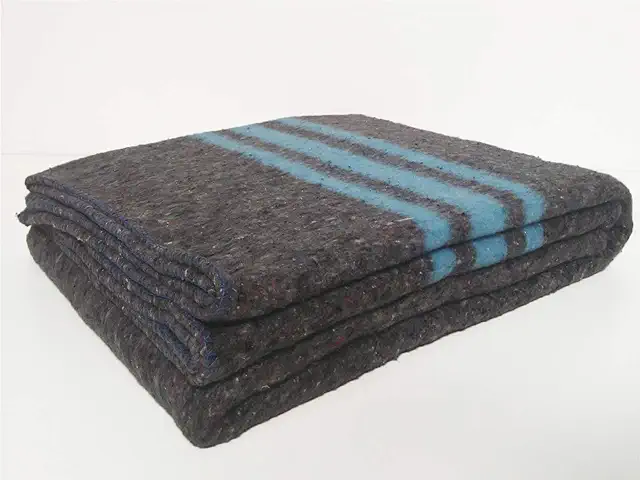 Manta Yoga Gruesa para Mudanzas, 140x200 cm, Azul, Fabricada en España