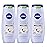 NIVEA Pampering Coconut and Almond Milk Body Wash with Nourishing Serum, Moisturizing Body Wash for Women, Enriched with Provitamin B5 and Vitamin E, 20 Fl Oz Bottle, Pack of 3