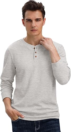 Miniatura 2 de Sailwind Camisetas Henley casuales de manga larga para hombre
