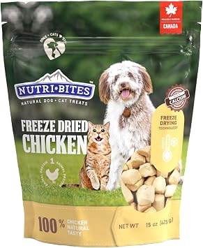 Nutri Bites Freeze Dried Chicken Dog & Cat Treats, Single Ingredient