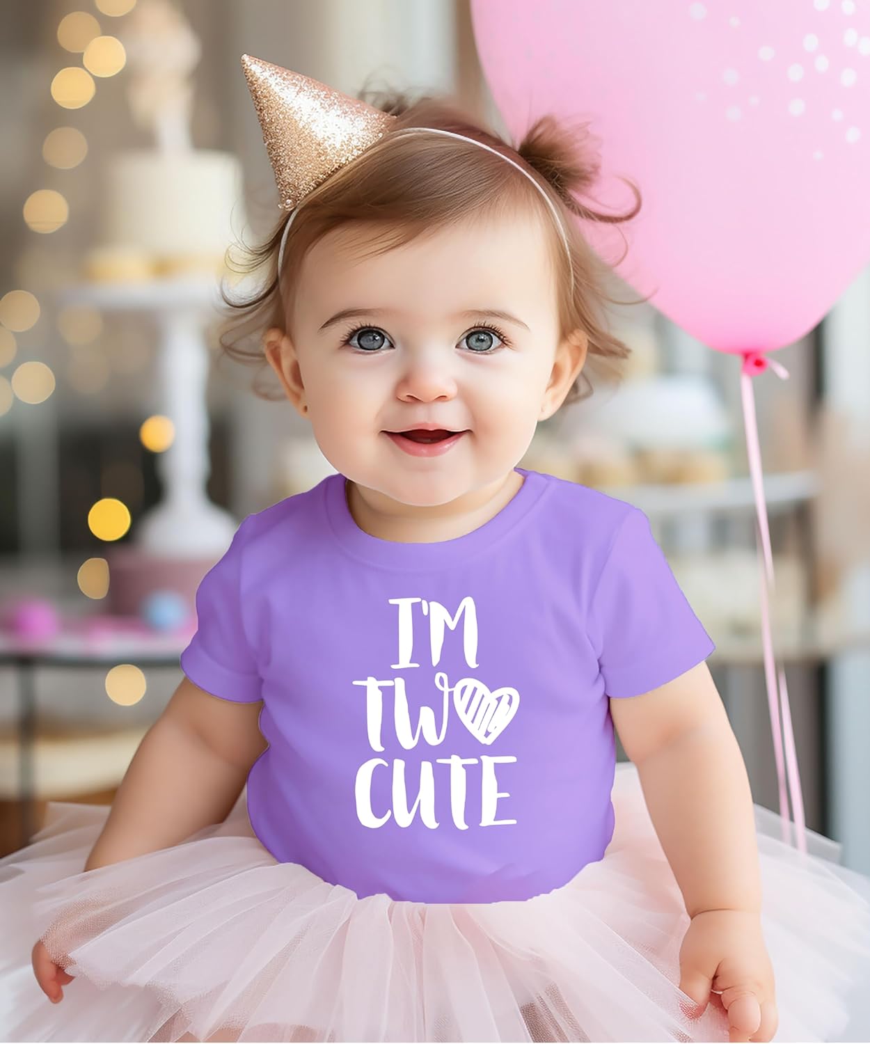Olive Loves Im Two Cute 2nd Birthday Shirt for Toddler Girls Second Birthday Outfit