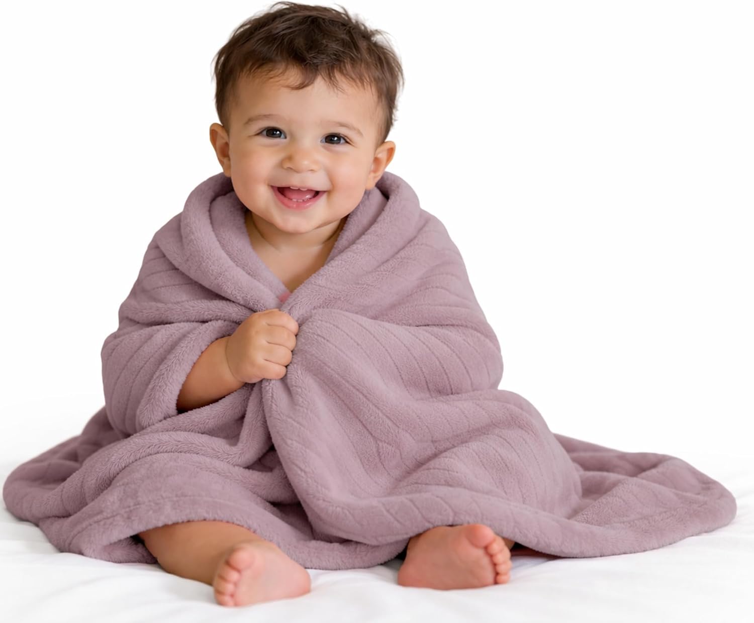 Ababy Baby Swaddle Blanket for Newborn – Ultra-Soft Flannel Receiving Blanket, 100% Polyester, Cozy & Gentle on Skin 28" x 40" - Blush Pink