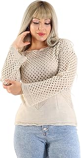 بلوزة حريمي صيفية شبكية بتصميم عصري وألوان زاهية، مثالية لإطلالة أنيقة ومنعشة في أيام الصيف الحارة" تلبيس من 50 ل 80 كيلو