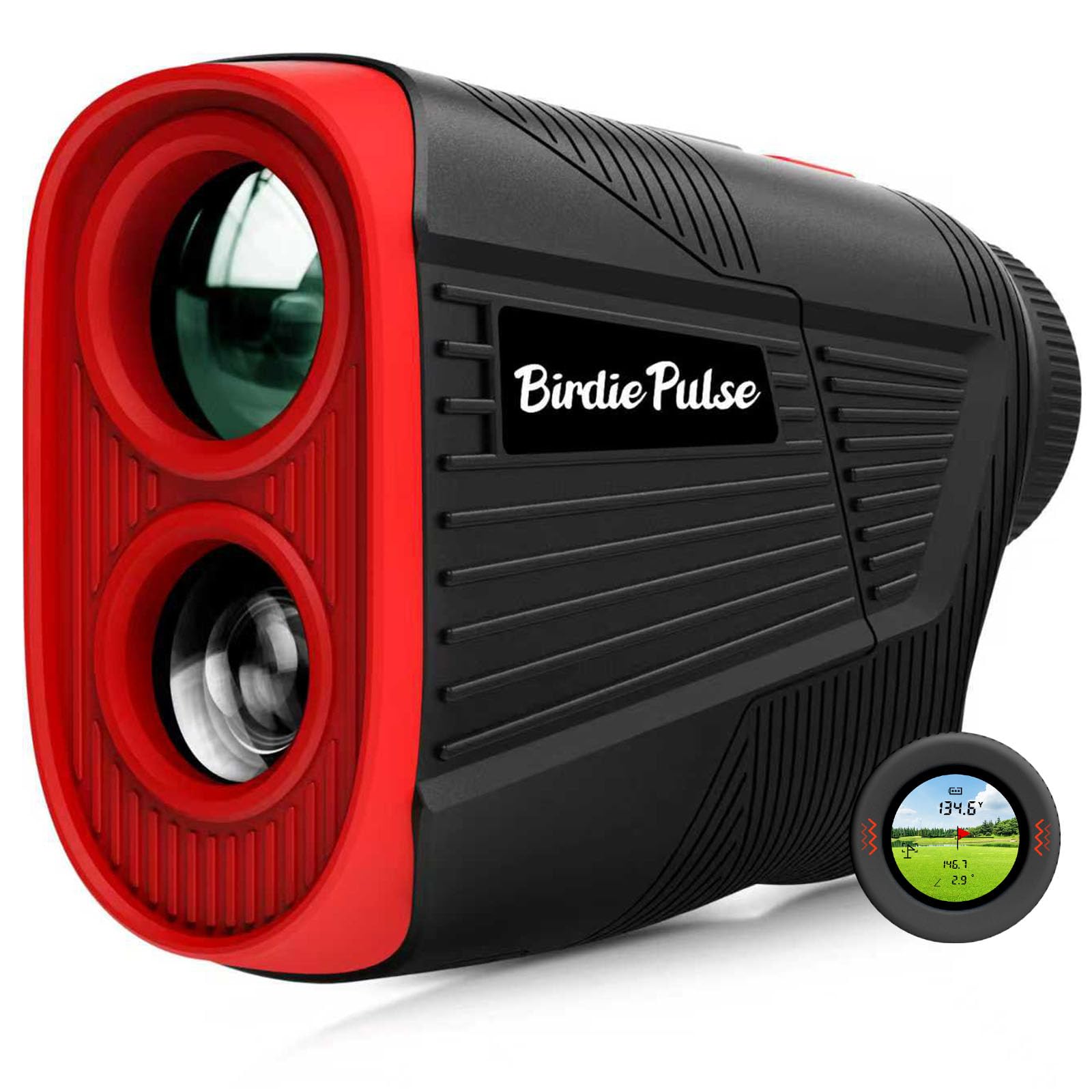 Golf Rangefinder with Slope Magnet 1300 Yards Range Finder for Golf Flag Locking Vibration 6-6 5X Magnification HD
