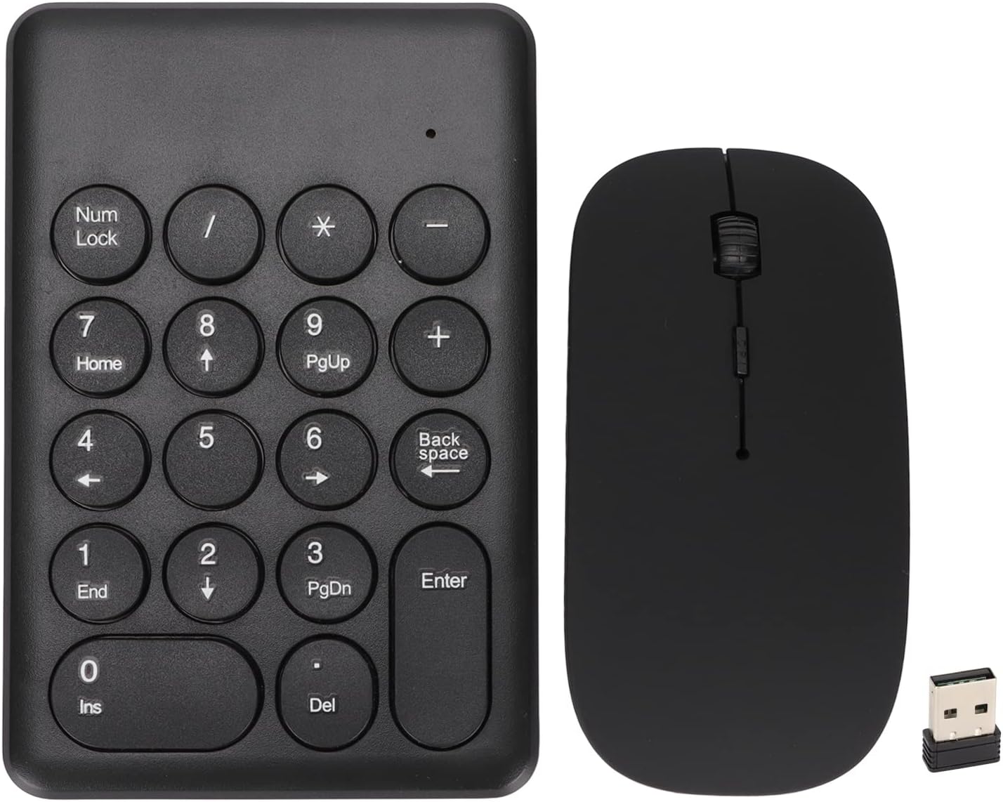 Sorandy Wireless Numeric Keypad Mouse Combo, 2.4GHz Ergonomic Number Pad with 1200DPI Slim Mouse, Portable Number Keypad for Laptop Desktop PC, Plug and Play