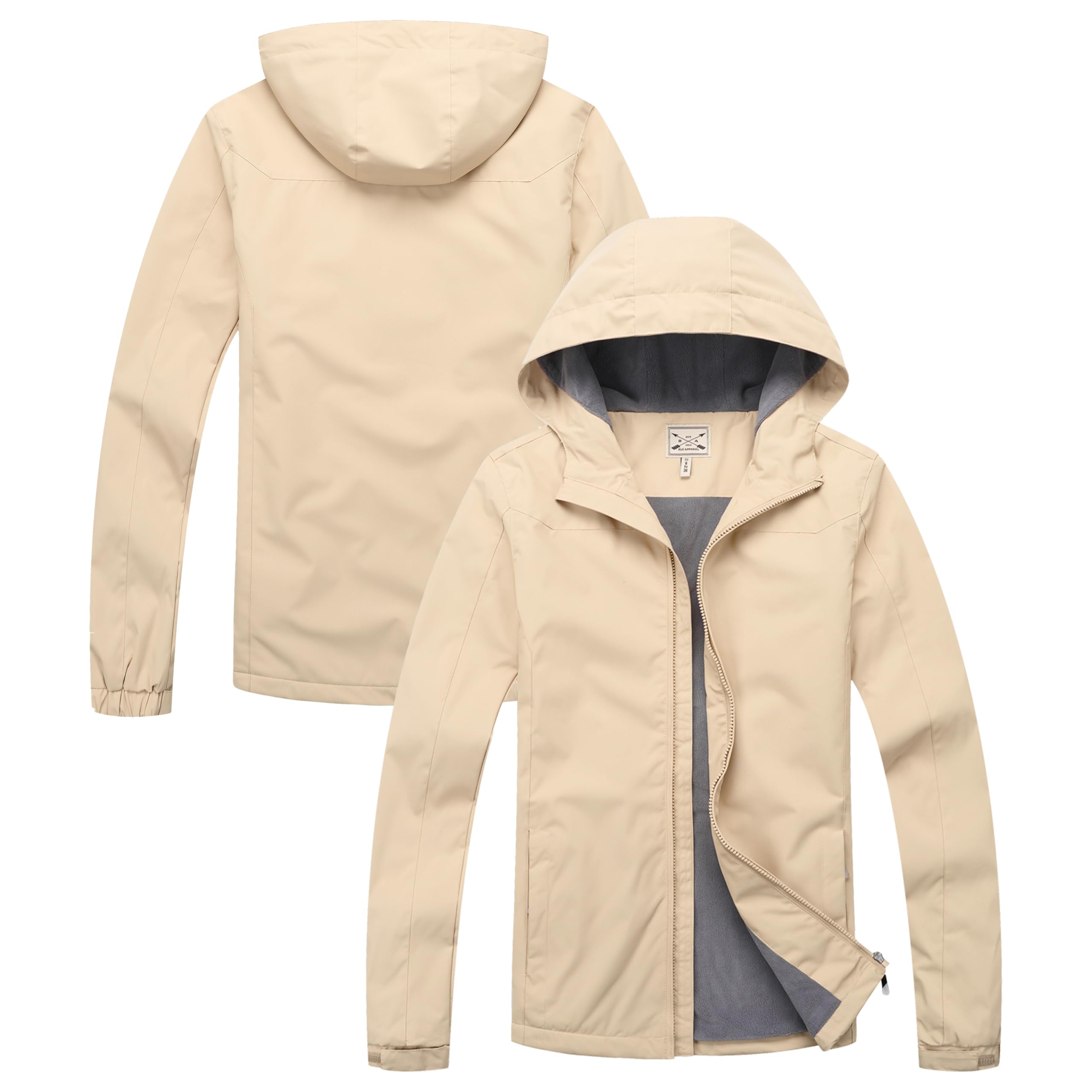 Blu Apparel Giacca impermeabile da donna con cappuccio, giacca a vento, per escursionismo, camminata, primaverile