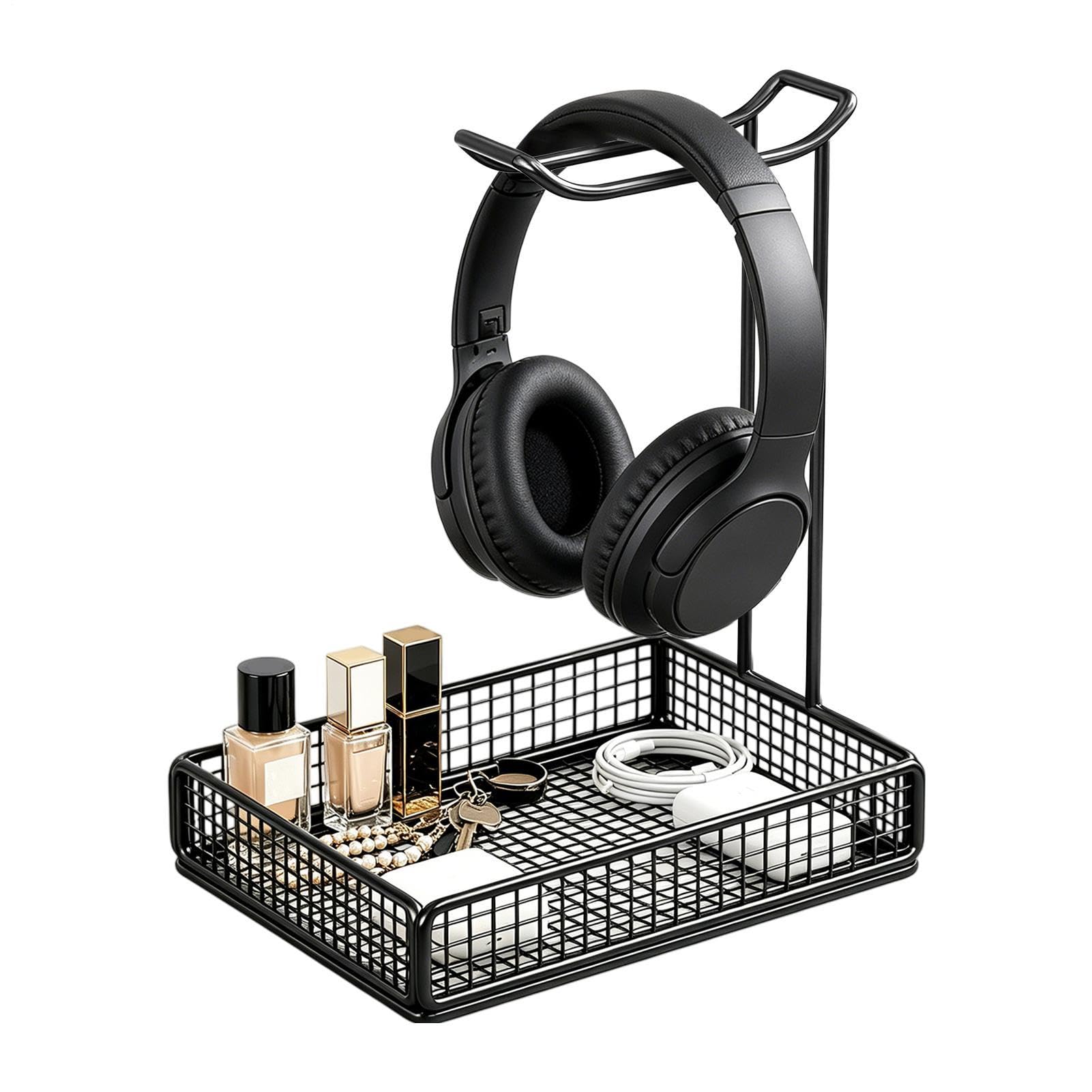 Estante organizador para auriculares ideal para mesas de dormitorio y salón