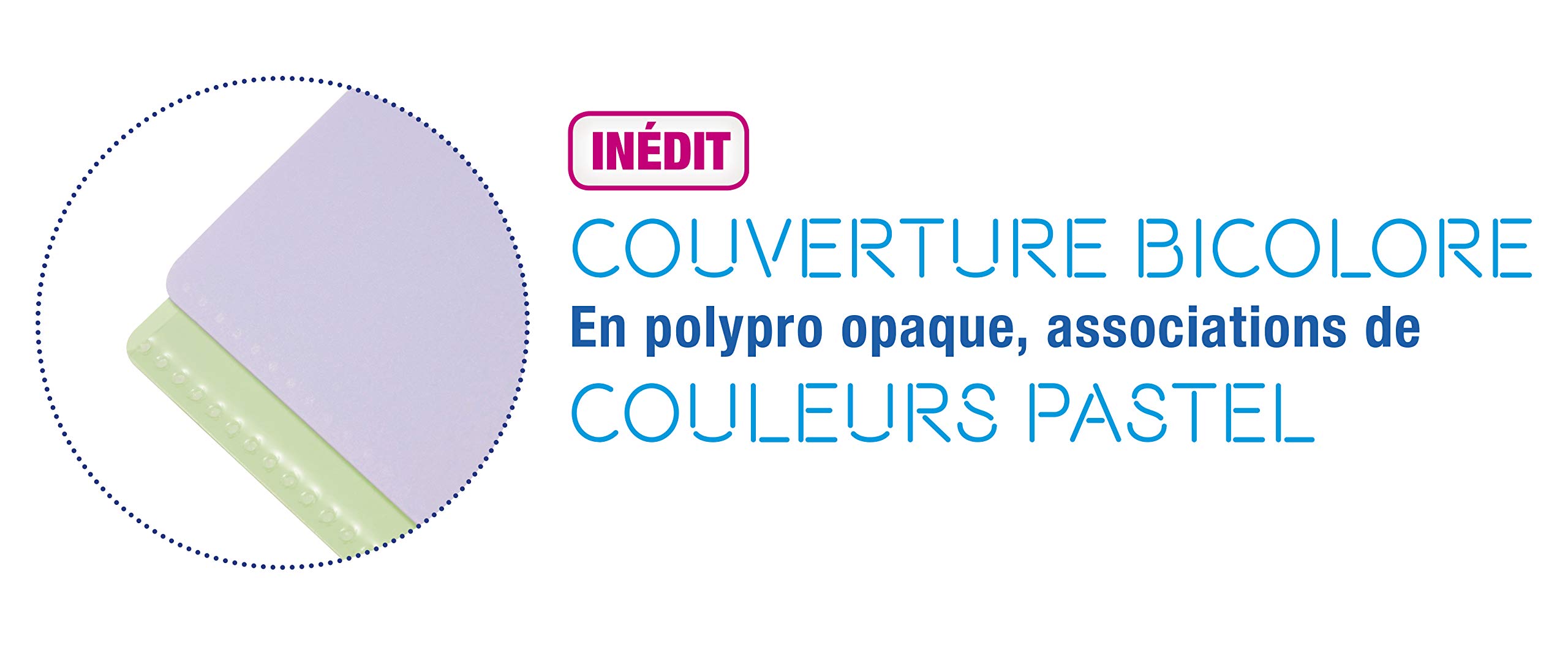 Clairefontaine 981481AMZC - Lote de 5 Cuadernos Grapados Koverbook Blush - 24x32 cm - 96 Páginas Cuadrados - Papel Blanco de 90 g - Cubierta de Polipropileno Opaco - Color Aleatorio