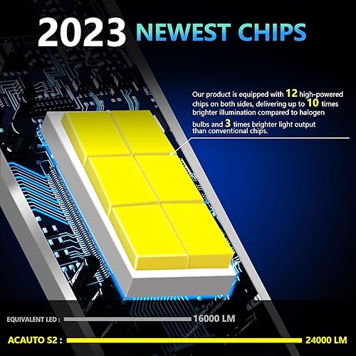 Miniatura 6 de ACAUTO Bombillas LED 9006HB4 para faros delanteros, 30000 lúmenes, 700% más brillantes, Plug and Play, bombilla LED 9006 de 6500 K, bombillas LED