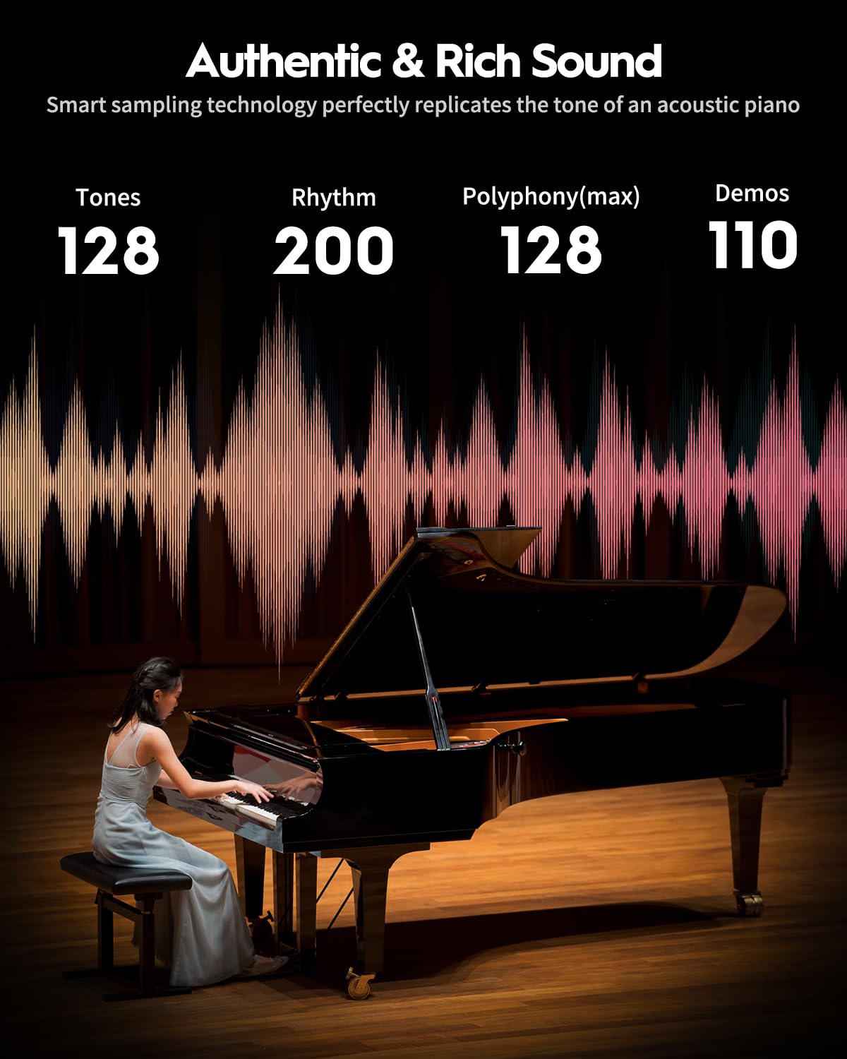 Amazon.com: STRICH 88 Key Digital Piano, Hammer-Action Weighted