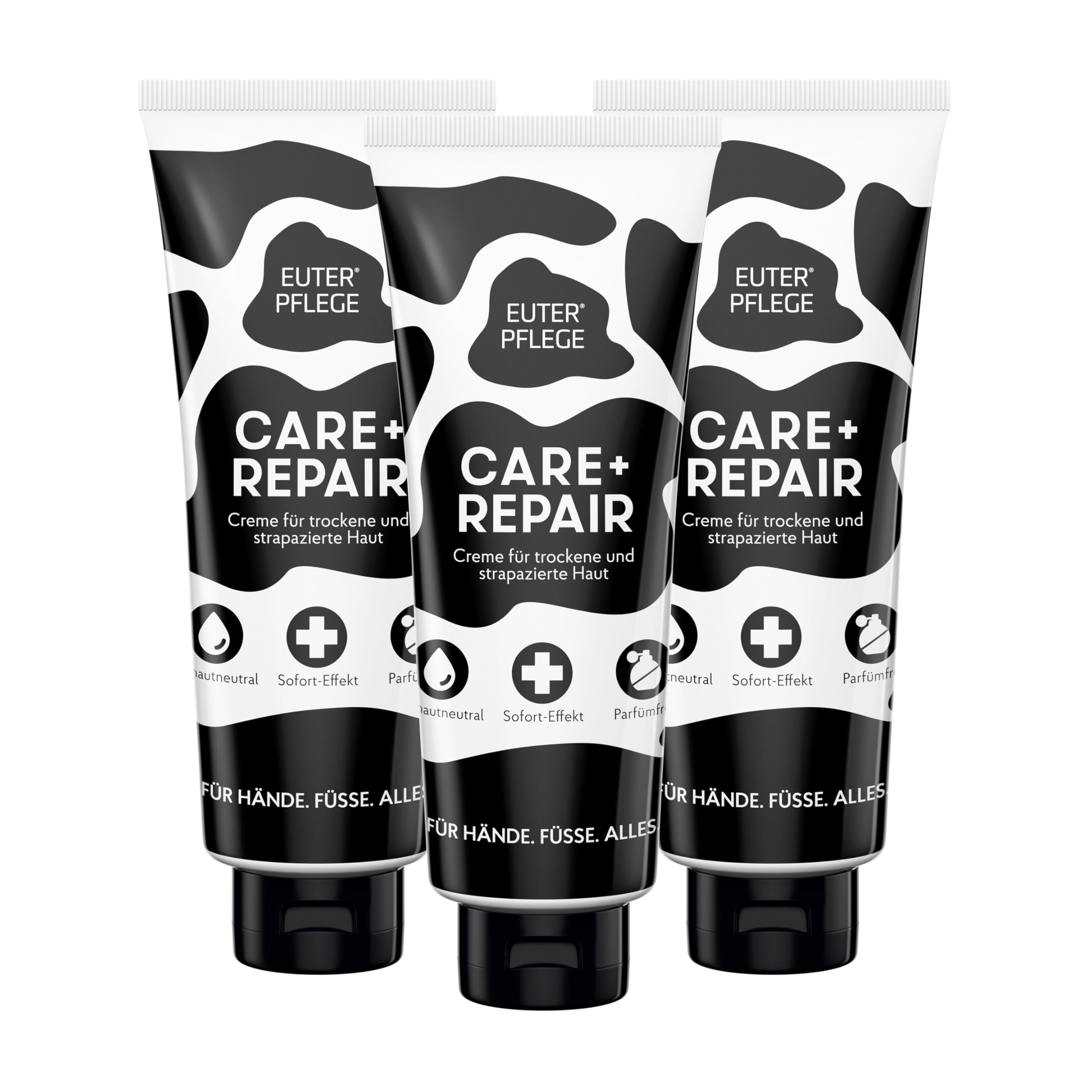 EUTERPFLEGE Care + Repair Pflegecreme, trockene Haut, 3x 400 ml, parfümfrei