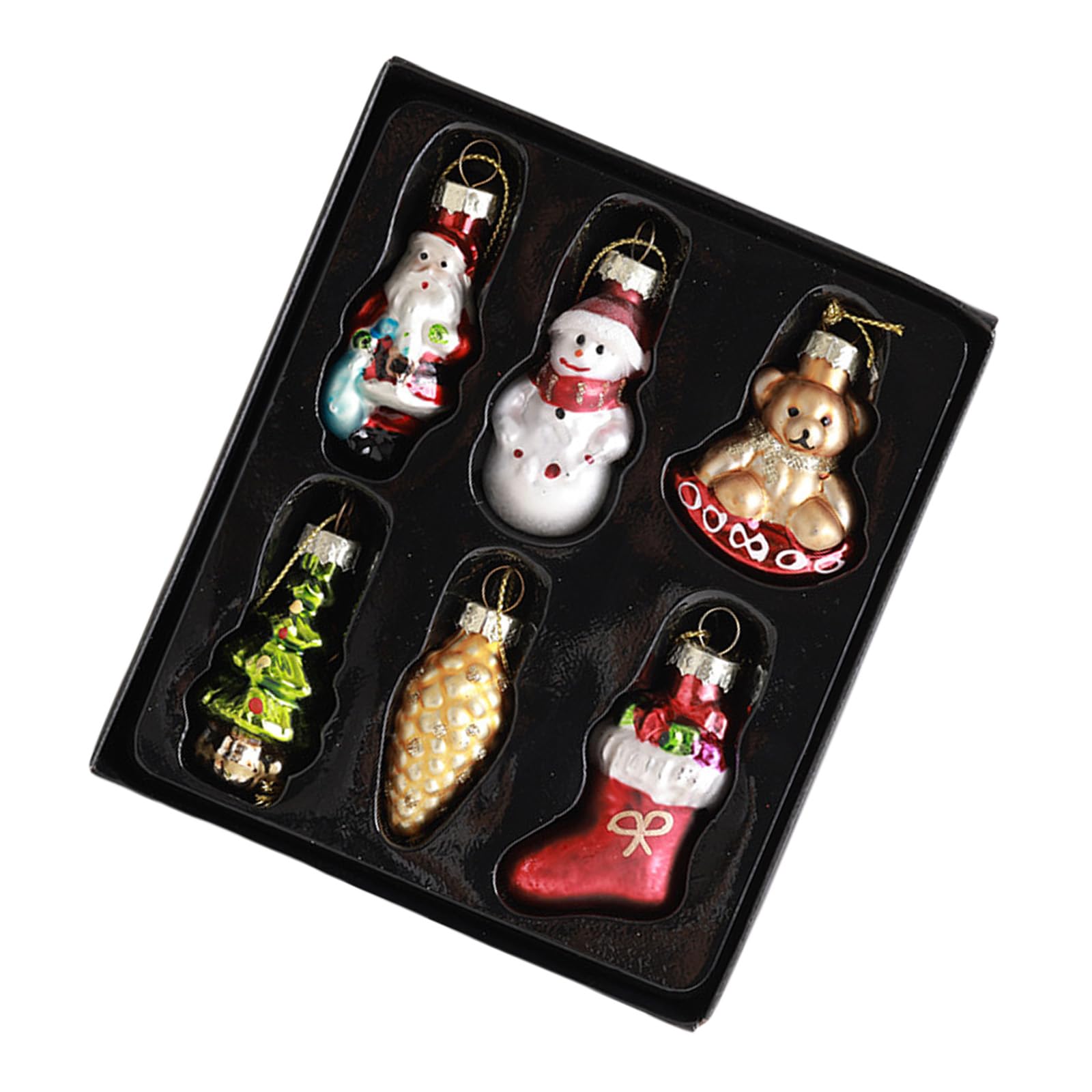 carotoe 1 Box Christmas Tree Decorations Hanging Ornament Bear Santa Stockings Pendant for Indoor Outdoor Holiday Decorations Christmas Ornaments