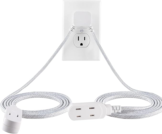 Cordinate Extension Cord, 12 Ft, Twin 3Outlet Flat Plug
