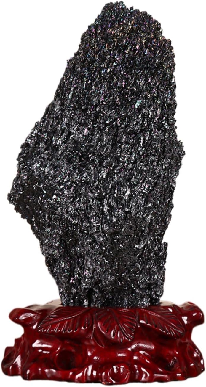 七彩矿石摆件 Feng Shui Figurine Home Office Decor Chinese Gifts 火山岩 Raw Natural Stone,原石奇石矿物晶体标本室内客厅办公室观赏石头 9006