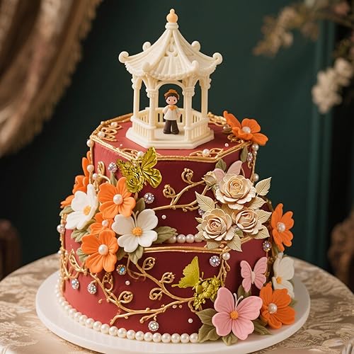 Miniatura 8 de Moldes de arcilla de silicona con diseño de flores de rosas, molde de fondant de chocolate con mariposa y moldes de silicona rosa para manualidades