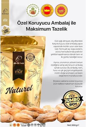 JUMBO Size 900g Gold Doypack Dried Fig – Aydın Fig (EU Geographically Marked)