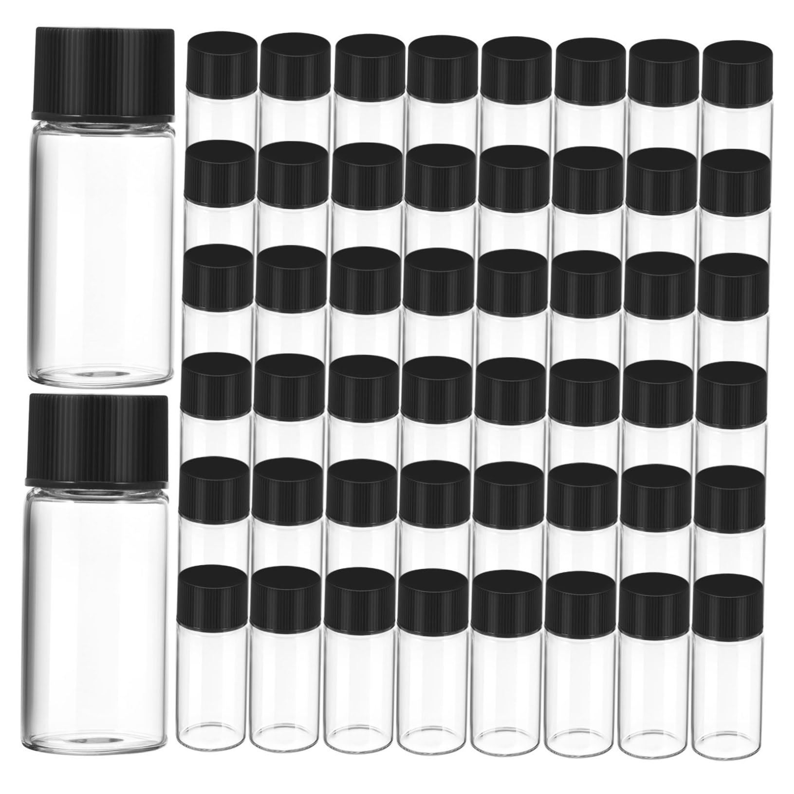 50 Stück Glasprobenfläschchen Parfümprobenfläschchen Probenfläschchen Für Ätherische Öle Glasfläschchen Kleine Glasfläschchen Mit Deckel Kleine Fläschchen