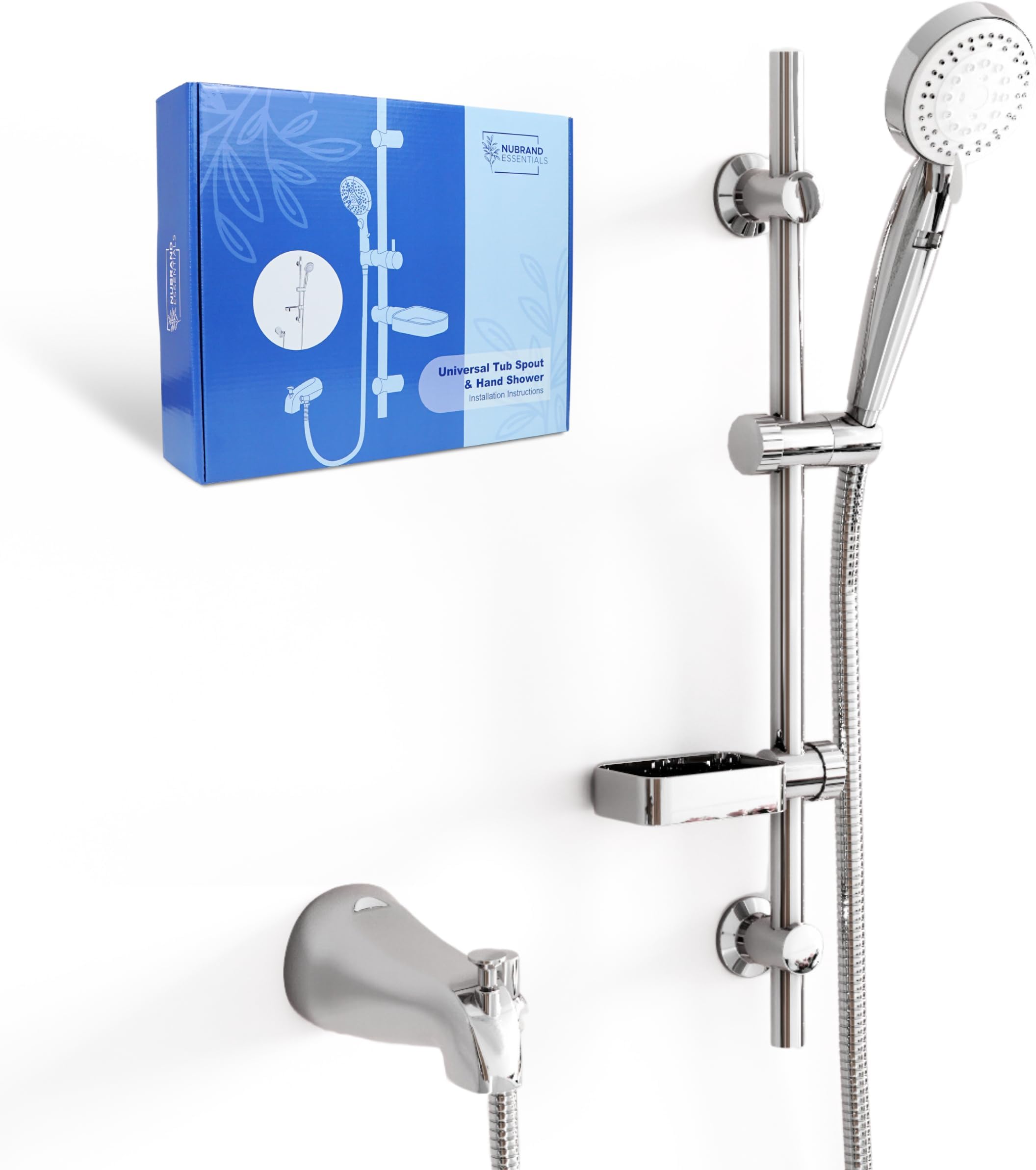 All Metal Tub Spout with Diverter, 10 Settings Hand held Shower, Switch ...