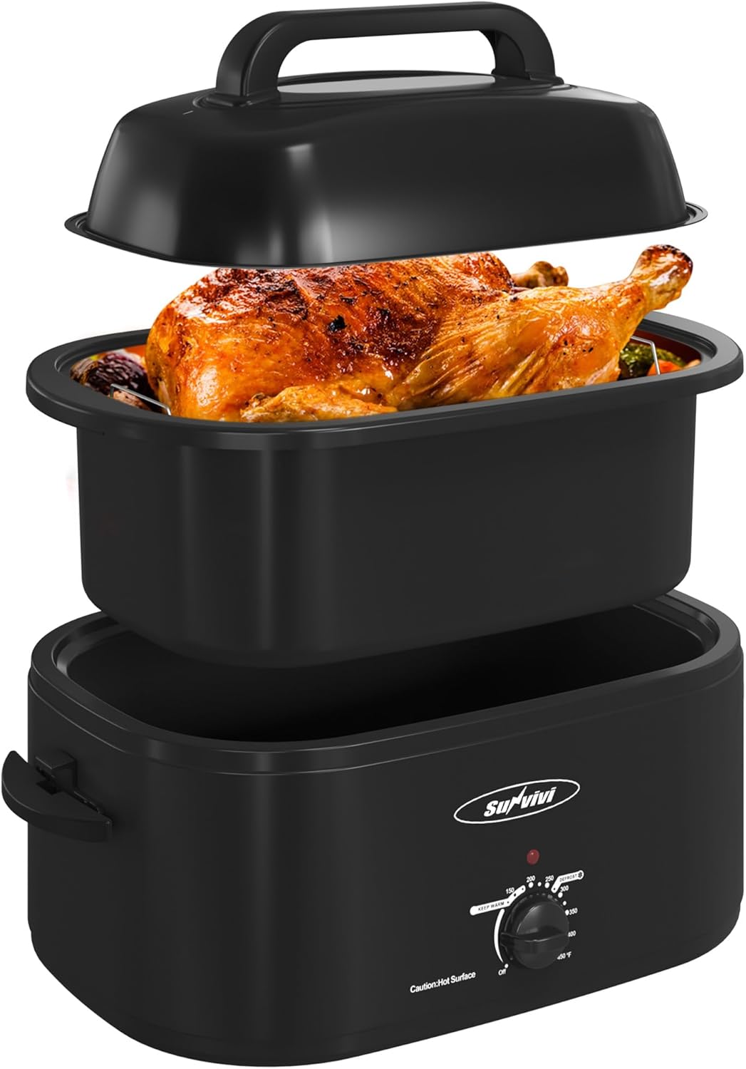 Sunvivi 28-Quart Electric Roaster Oven with Self-Basting Lid Sunvivi 28-Quart Electric Roaster Oven with Self-Basting Lid