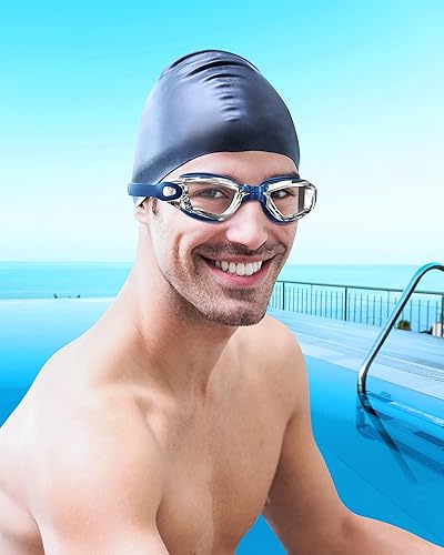 Miniatura 7 de Aegend - Gafas de natación, paquete de 2 gafas de natación sin filtraciones, para adultos, hombres, mujeres y jóvenes