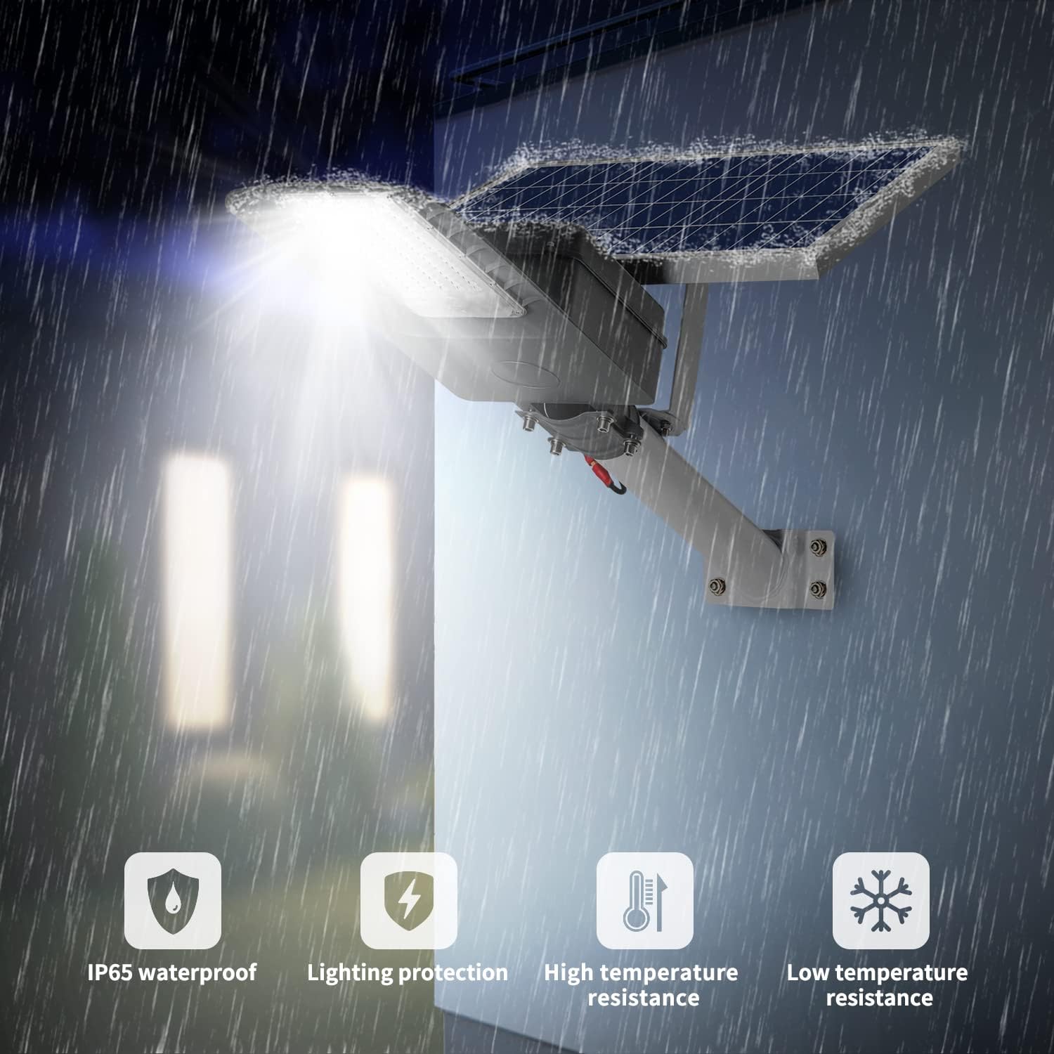 TOP оƒƒERS 200W Solar Street Light Outdoor 32000mAh Auto On/Off Dusk to Dawn Solar Street Lamp IP65 Waterproof with Remote Control 6500K Cool White Security LED Flood Light for Yard Garden Playgroud Project