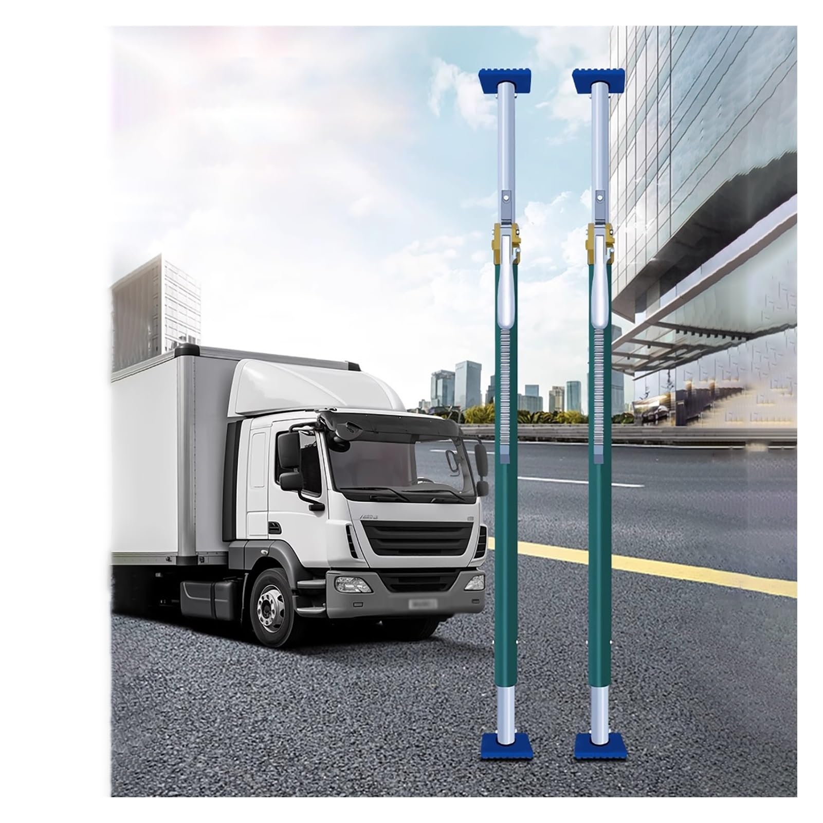 Barra de carga ajustable de 210 a 248 cm con trinquete de bloqueo para furgoneta y camioneta