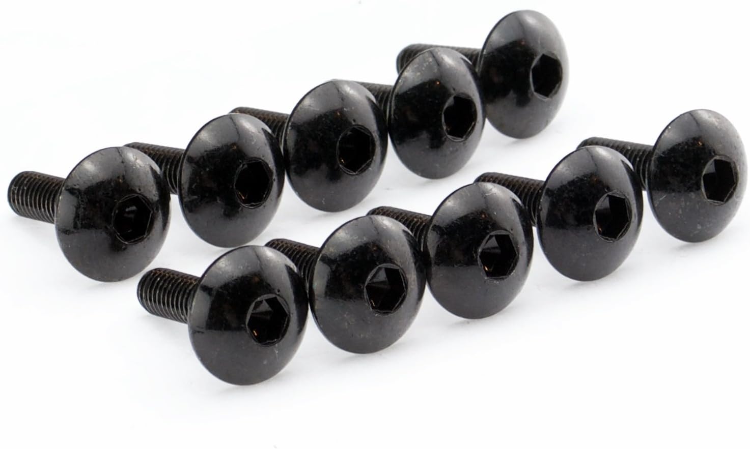 M5x12mm Linsenkopfschraube schwarz M5 Gewinde Linsenkopf breit