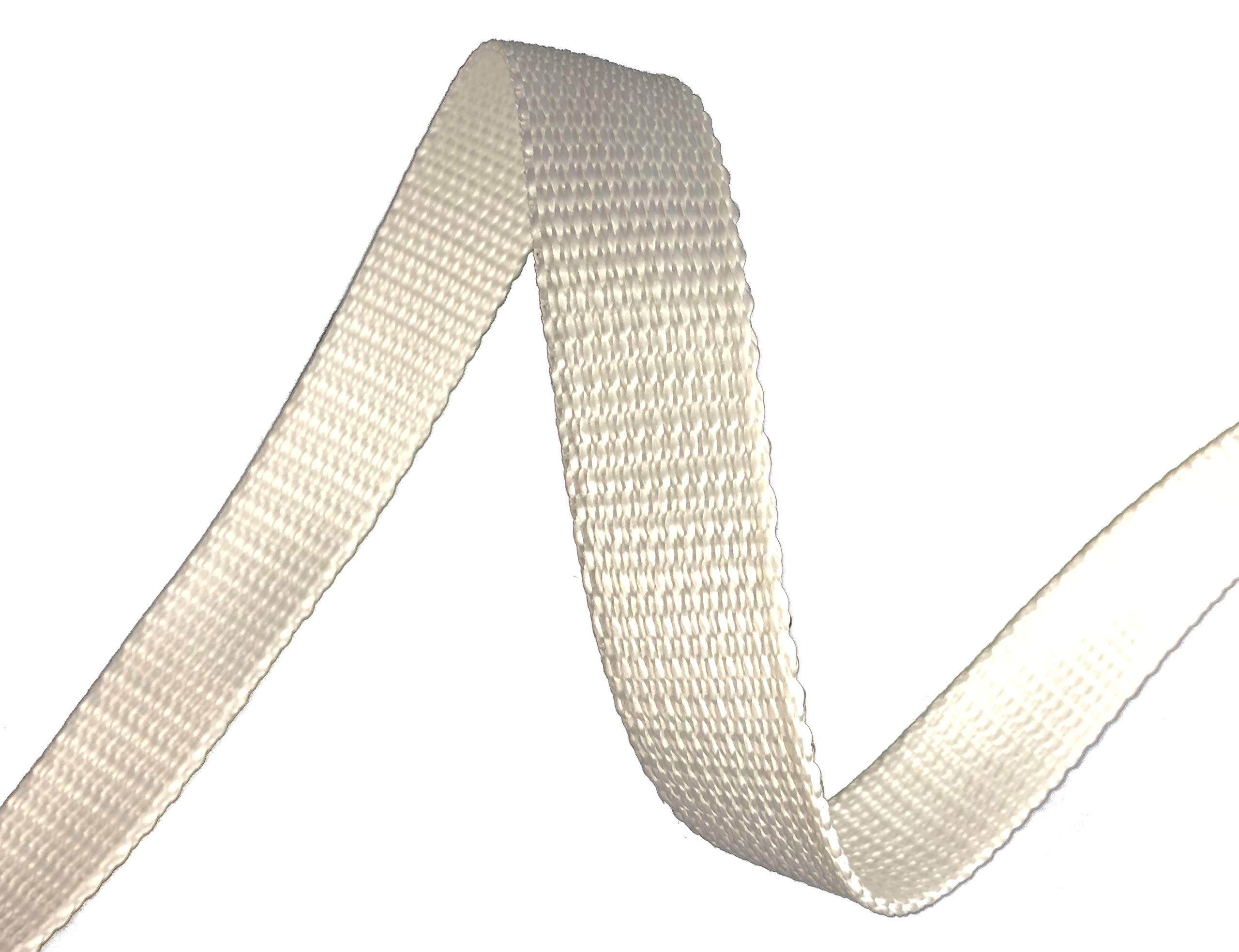 Sangle Polyester au mètre pour Petit arrimage et manutention légère - Résistance 2 tonnes - Largeur 25 mm - Vendu en Rouleau (25 m, Ecru)
