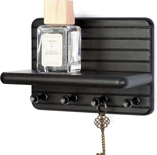 Miniatura 21 de Rebee Vision Soporte de pared para llaves de granja para decoración del hogar, soporte decorativo de madera de pino de 11 pulgadas para pared con 6