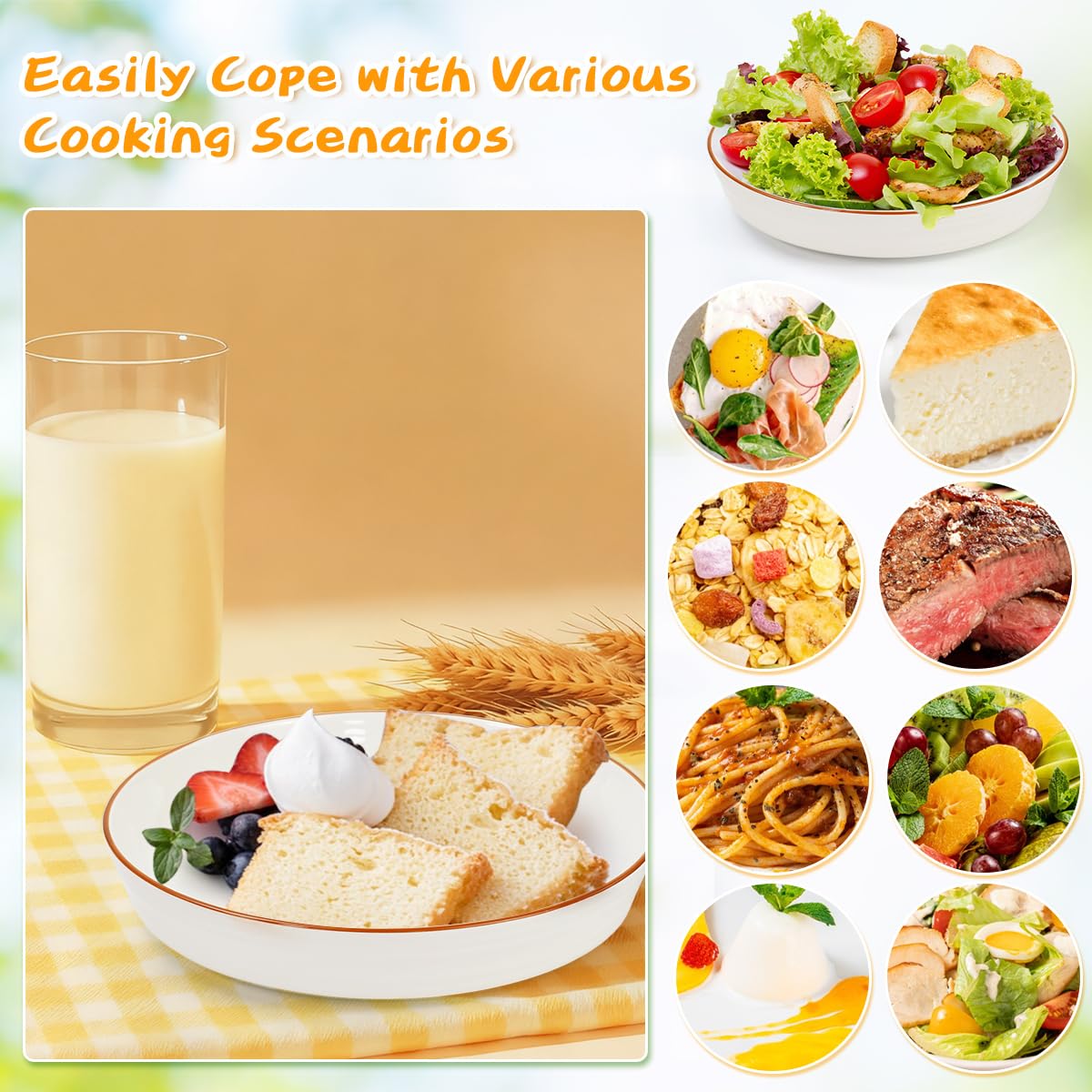 Assiettes À Petit-Déjeuner Assiettes Pour Enfants Avec Rebord Lavables Au Lave-Vaisselle Plates Service De Table Blanc Fabriquées En Porcelaine Pour Servir Plates 6 Personnes