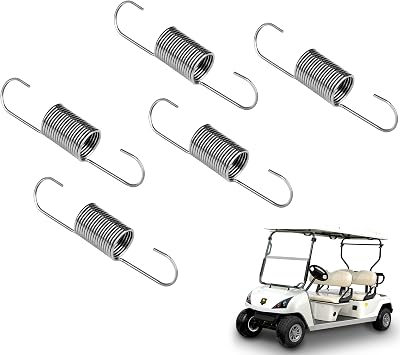 Carburetor Throttle Return Spring for Club Car Gas Golf Carts 1981-1995 - Replacement Parts Models BCC6582, 1016582, PRT-6346, 5 Pack