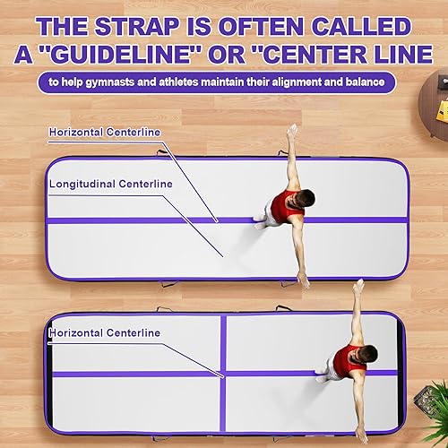 Miniatura 4 de Fbsport - Colchonetas inflables de entrenamiento de 4 pulgadas de grosor, pistas de gimnasia para uso en el hogar, animadoras, yoga, entrenamiento o