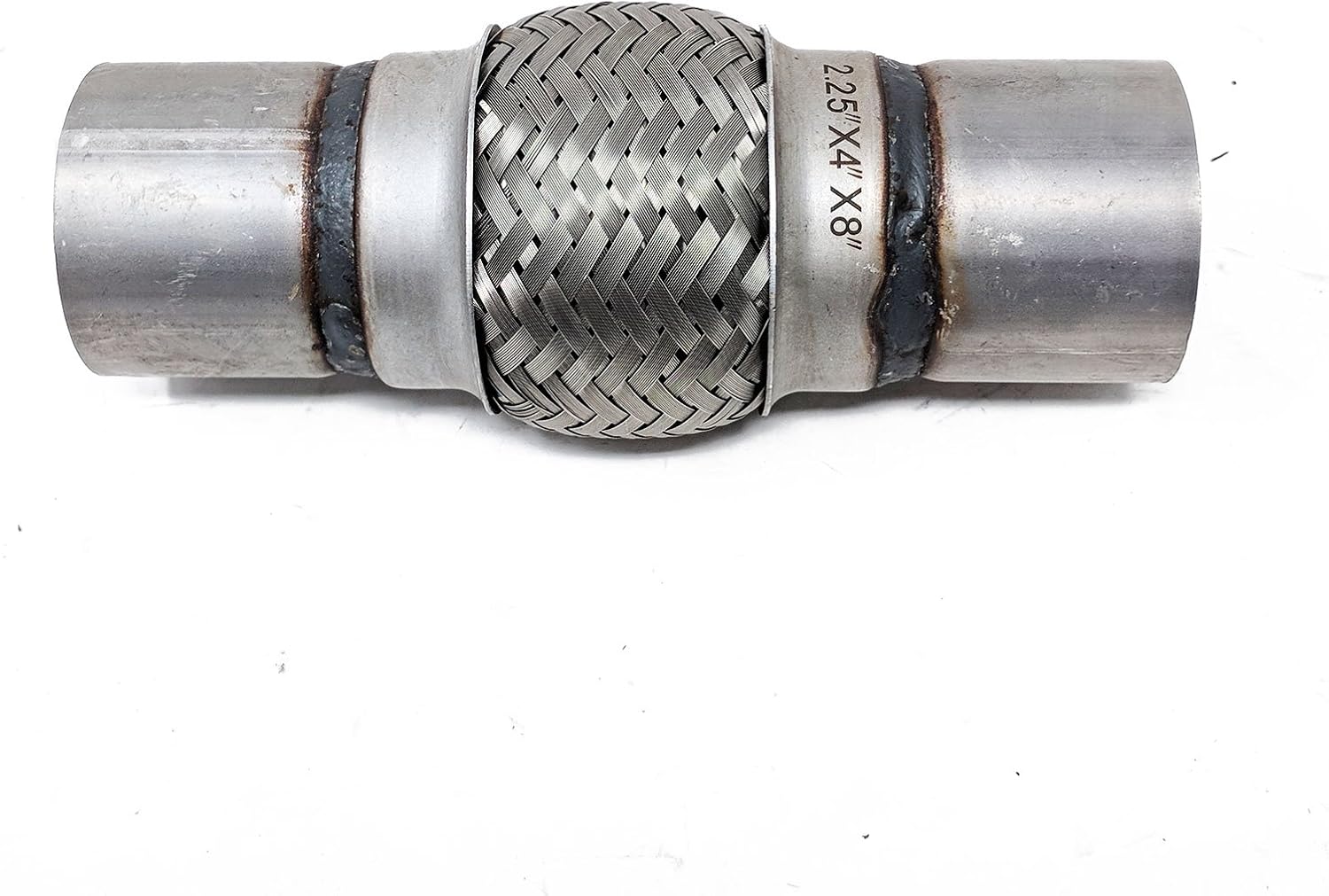 Rev9 Stainless Steel Flex Pipe Exhaust Couplings With Pre-Welded Mild Steel Extension (2.25" x 4" (8" Overall))