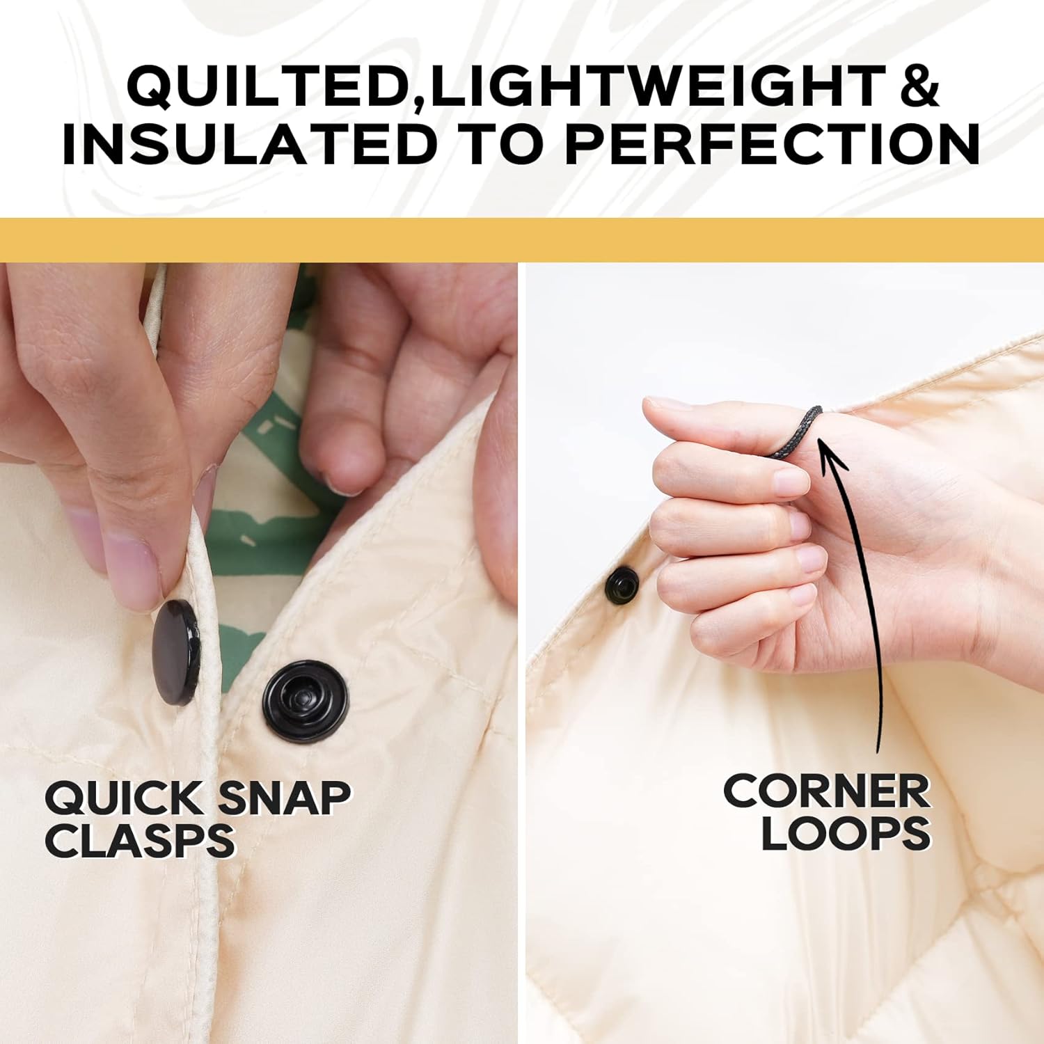 PAYDA Puffy Down Alternative Warm Camping Blanket, 80" X 54" Packable & Waterproof Warm Camping Quilt - Outdoor Blanket for Stadium, Backpacking, Camping, and Hiking(Gray) : Everything Else