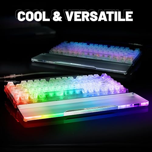 Miniatura 8 de Reposamuñecas acrílico para teclado profesional - Teclado compacto 60% - Teclados mecánicos Reposamanos ergonómico para teclado de computadora, base