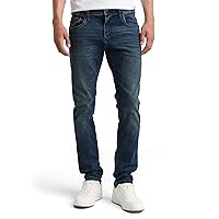 TOM TAILOR Denim Jeans da Uomo TTAEDAN Straight Fit, 10173 – Dark Stone Blue Black Denim