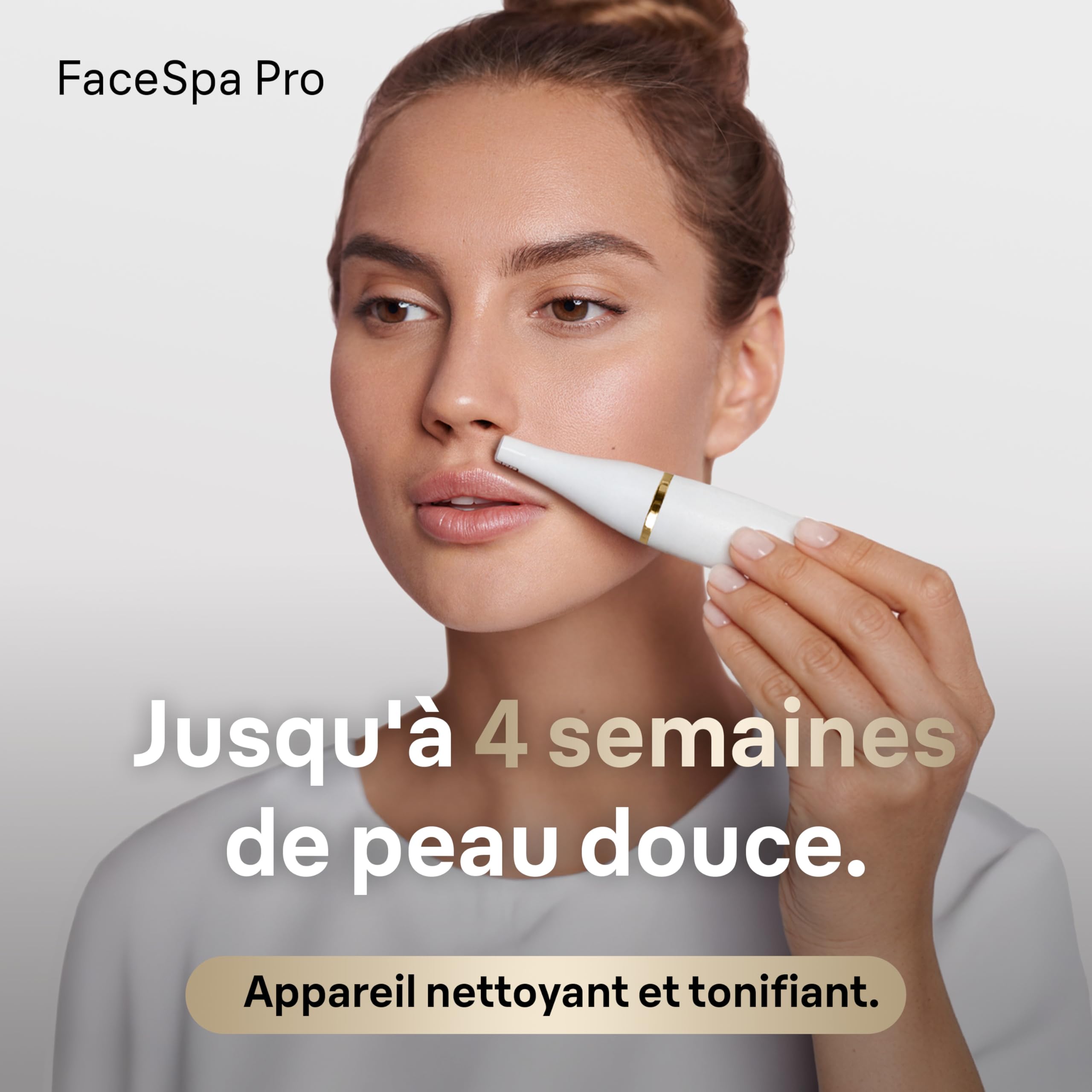 Braun Epilateur Electrique Femme FaceSpa Pro 912, Bronze et Blanc