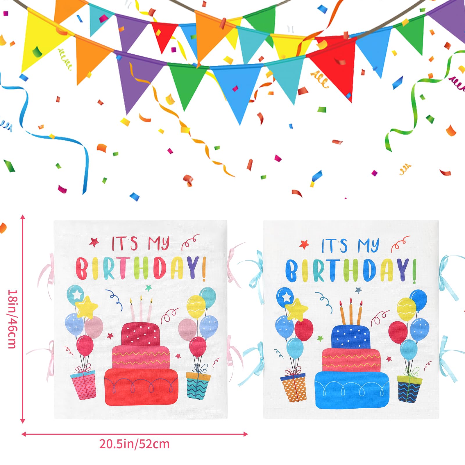 Stoelhoezen voor kinderverjaardag, elastisch, wasbaar, herbruikbaar