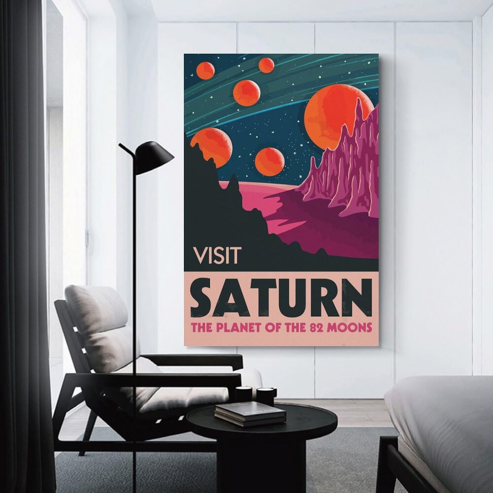Junmoney Wall Picture Print Saturn Travel, 20x30inch(50x75cm), for Living Room, Lounge Or Sitting Room, A Home Accent with Warm Character