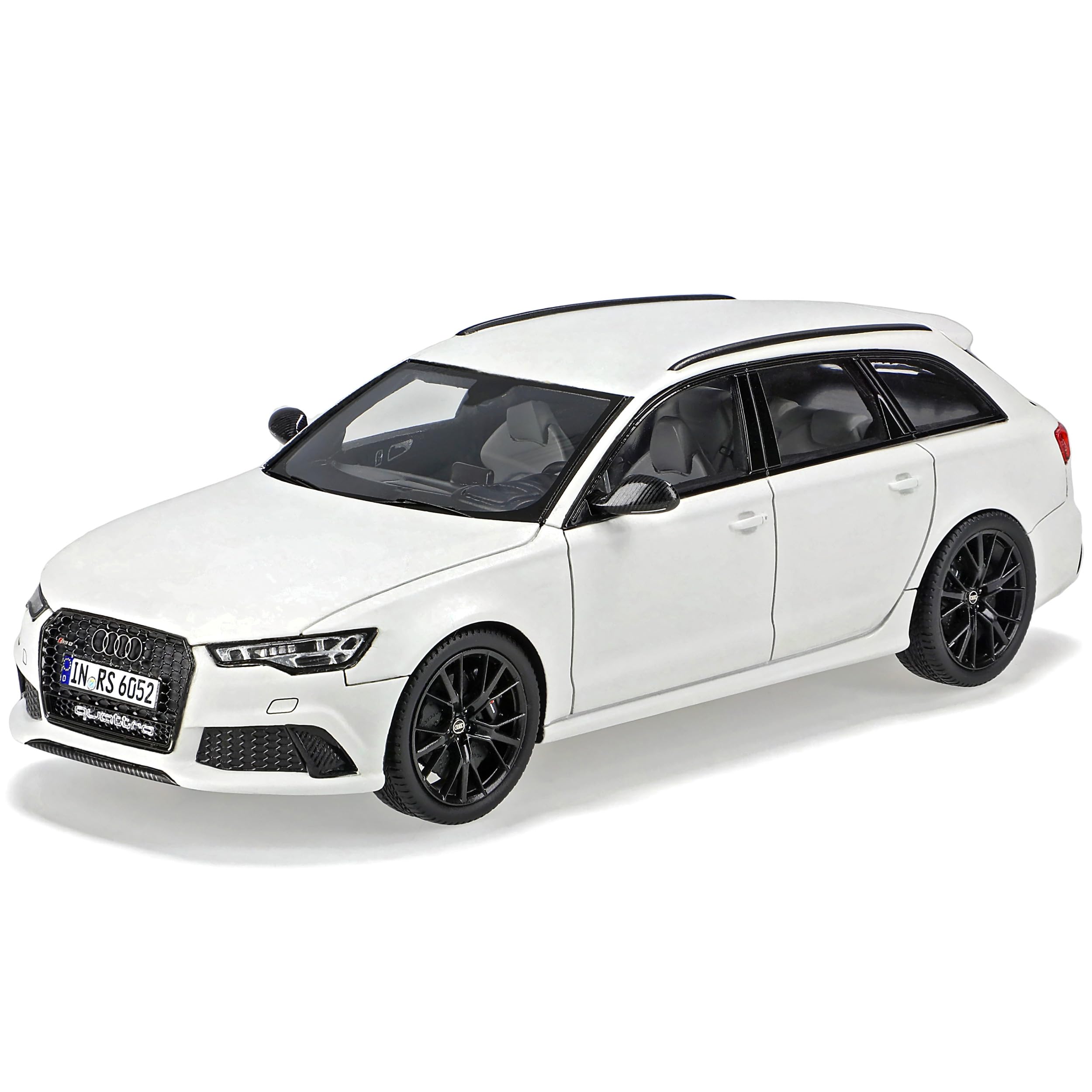 Spark A*u*d*i A6 RS6 C7 Avant Kombi Gletscher Weiss Ab 2013 1/43 Modell Auto mit individiuellem Wunschkennzeichen